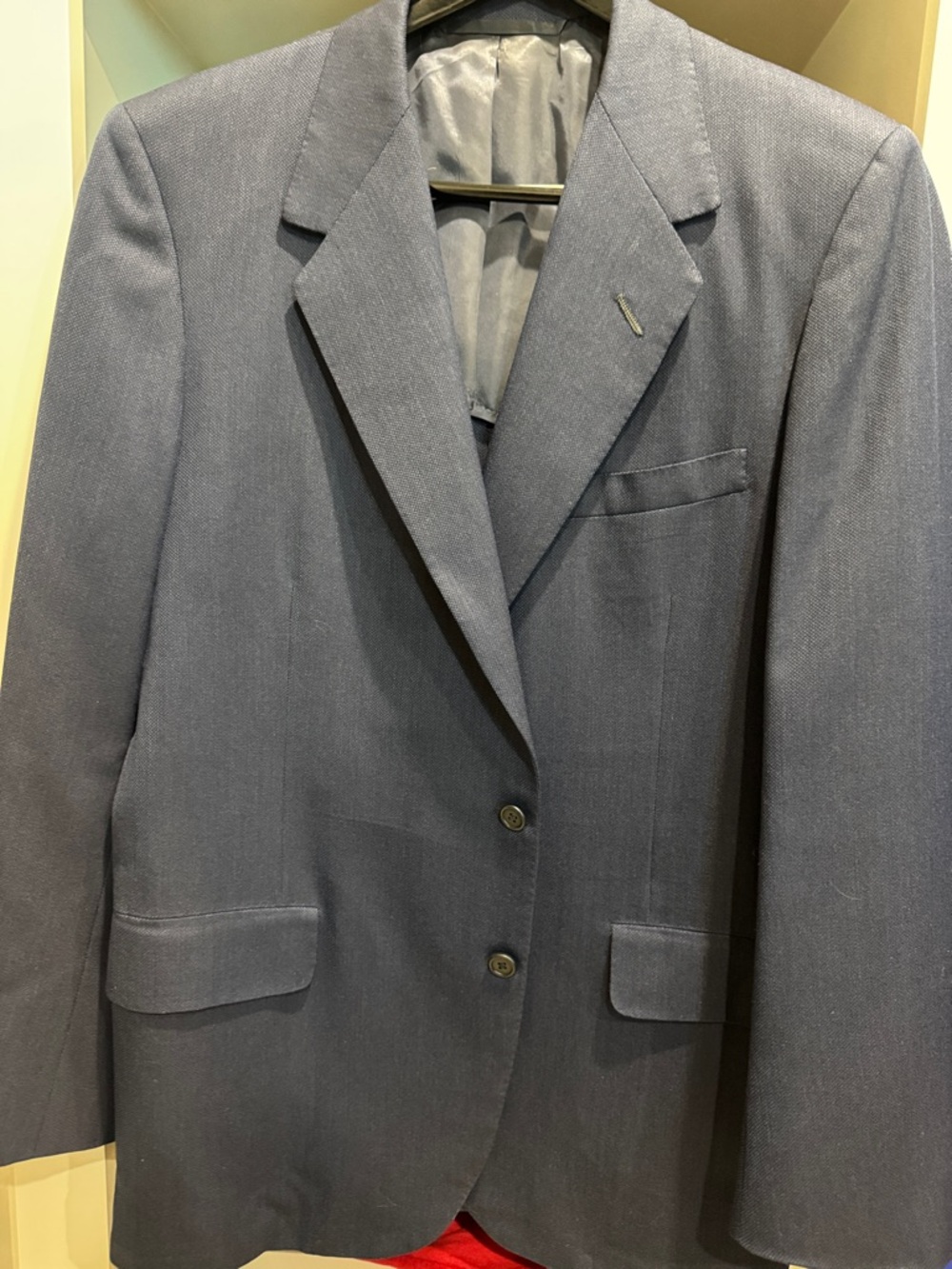 Oxford Men's Dark Blue Two-Button Sport Coat